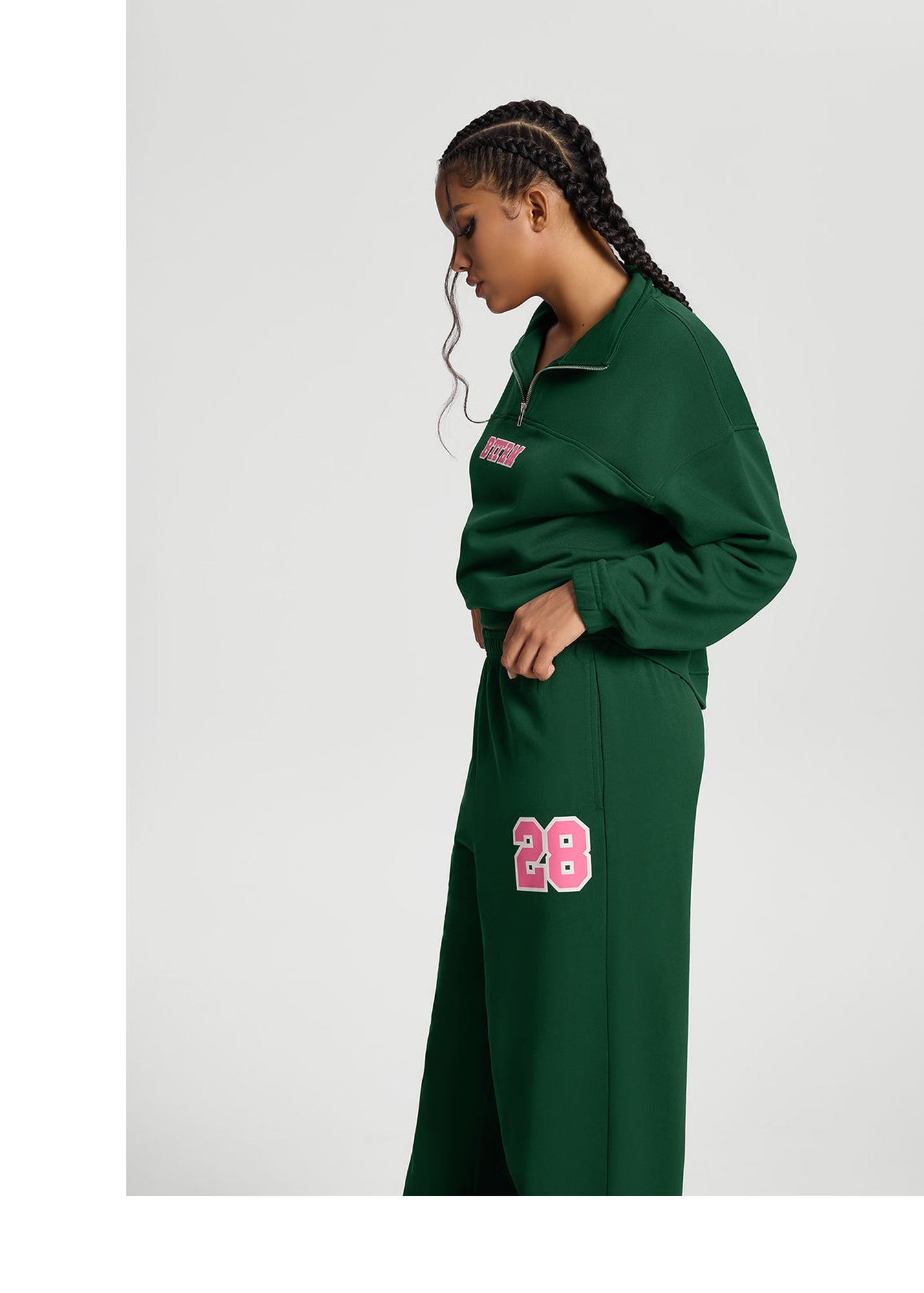 Better League Zip Sweatshirt | Urban Green