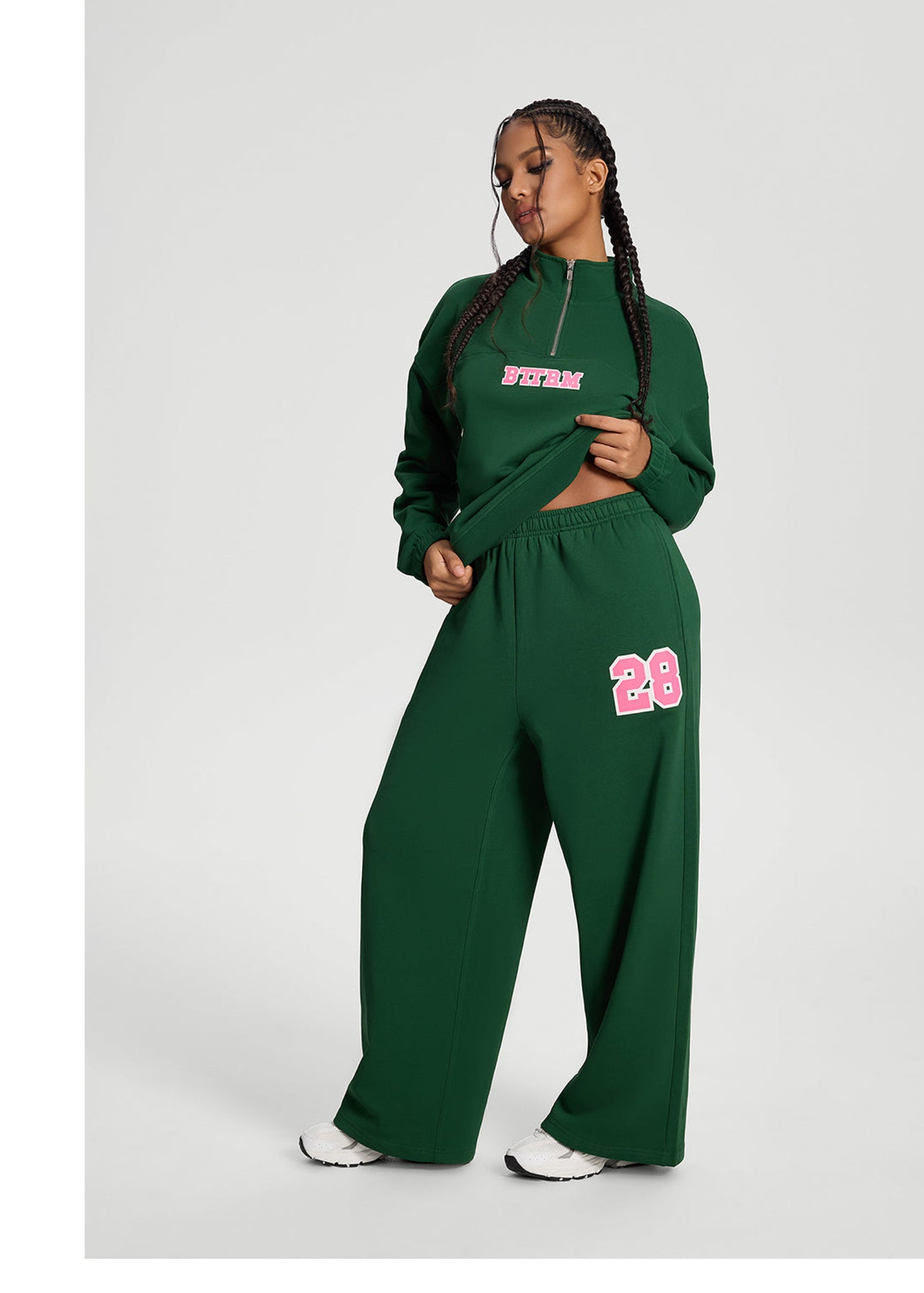 Better League Zip Sweatshirt | Urban Green