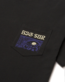 Big Sur Bridges Puff Print Pocket Tee | Vintage Black