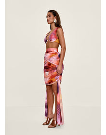 Bina Mesh Skirt | Dandi Print