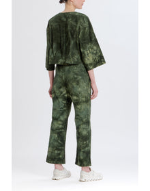 Birdie Corduroy Top | Army Tie Dye