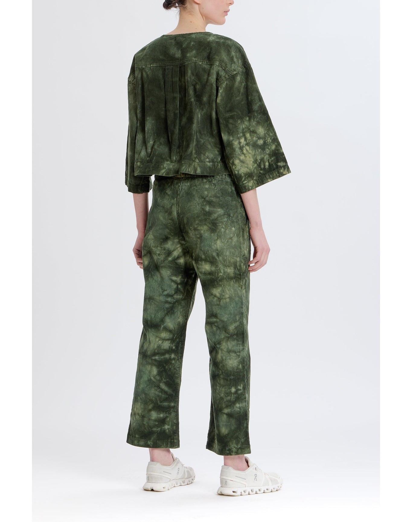 Birdie Corduroy Top | Army Tie Dye