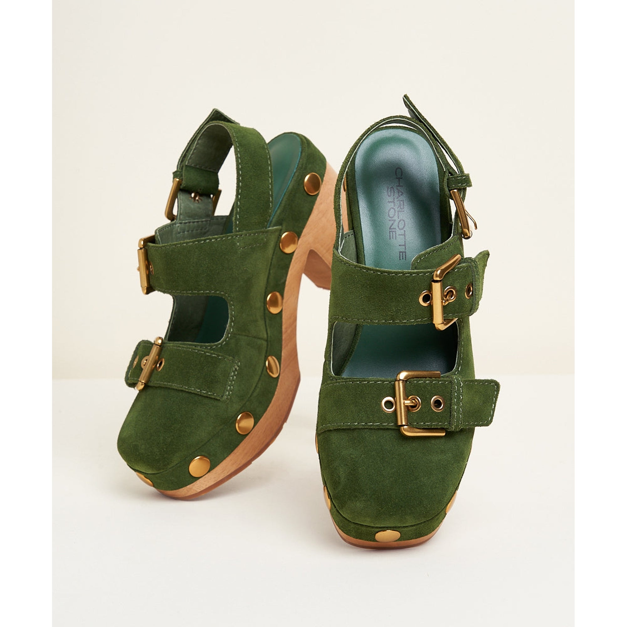 Birdie Suede Platform Clog | Moss