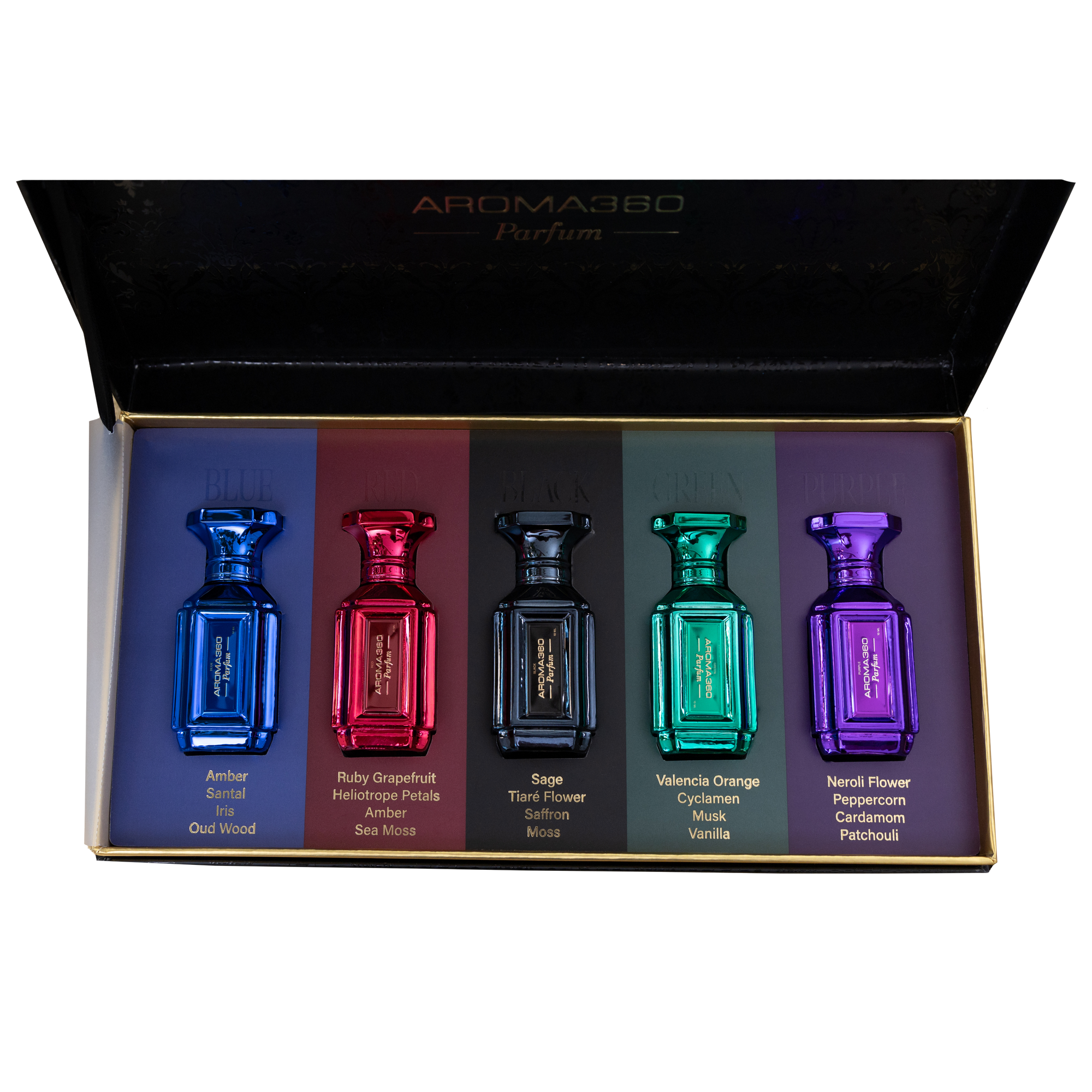 Parfum Discovery Set | Blue/Red/Black/Green/Purple