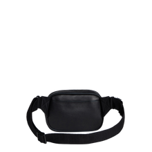 STATE bags Bennett Fanny Pack black Leather back view with strap click to zoom  