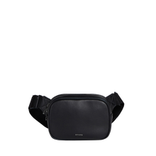 STATE bags Bennett Fanny Pack black Leather front view click to zoom  