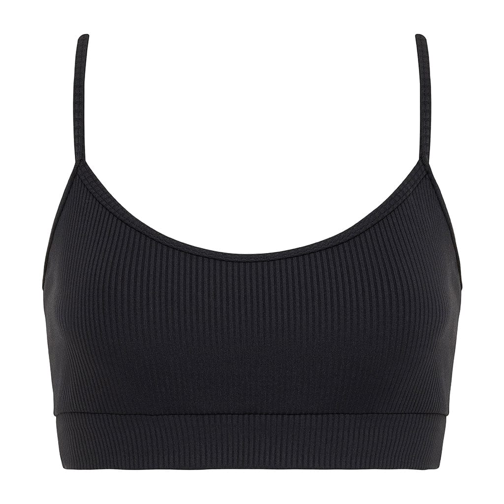 Simple Sport Top | Black Rib