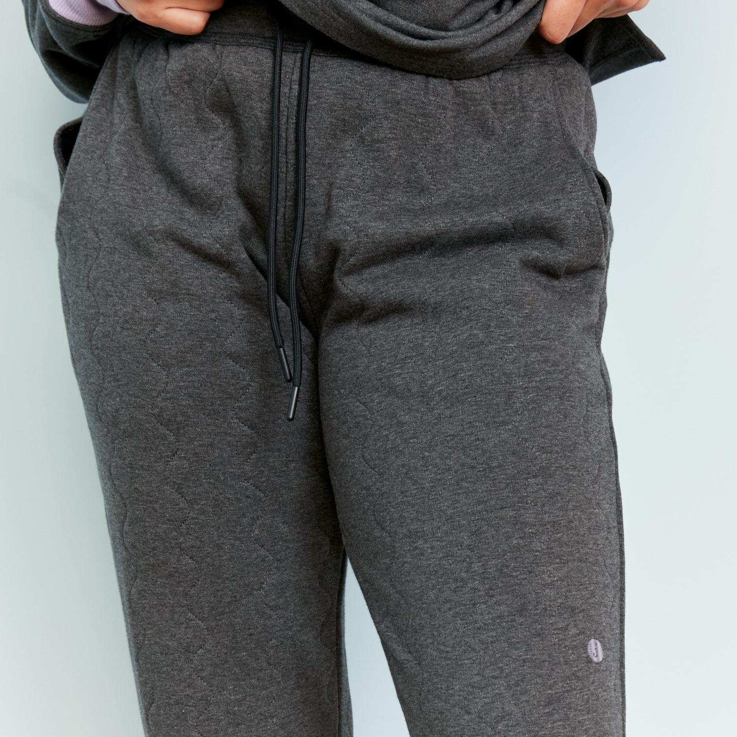 Insulated Double-Fleece Quilted Pants | Charcoal Heather