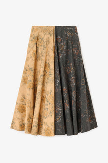 Black and Beige Circle Skirt | Multicolour