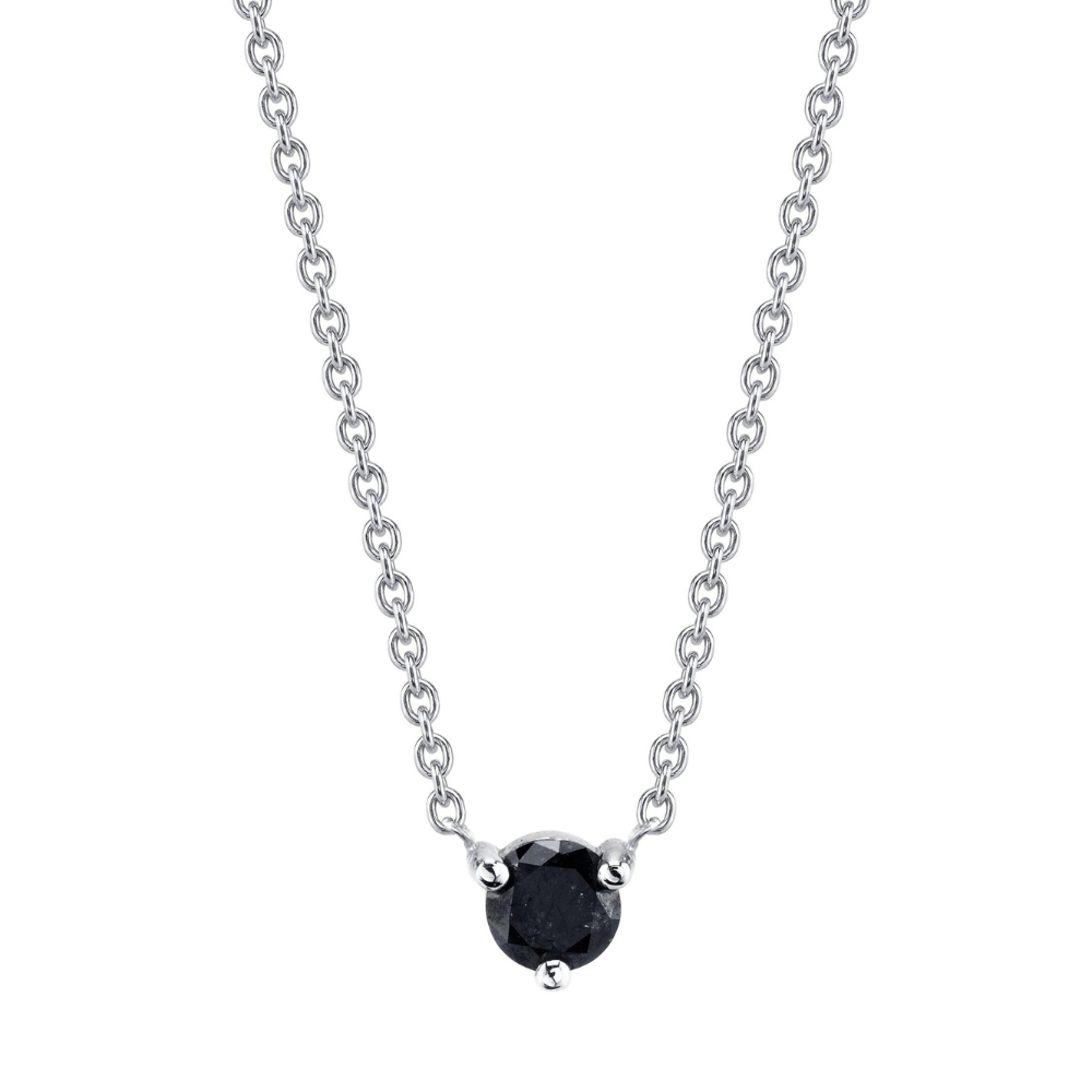 Women | Black Diamond Sweet Nothings Choker | 14k White Gold