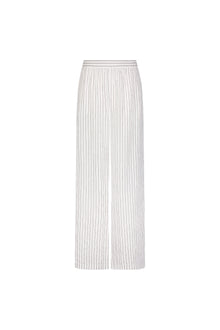 Striped Relaxed Pants | White Black Stripe