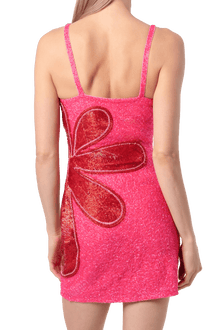 Bloom Hand - Beaded Embellished Mini Dress - Self - Adore