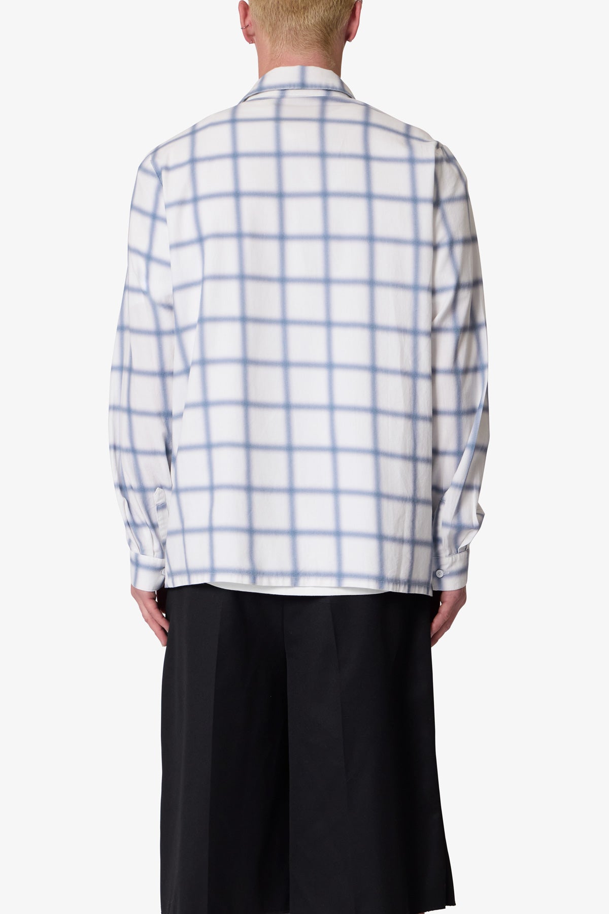 Blue Checked Flannel Shirt | Blue x White