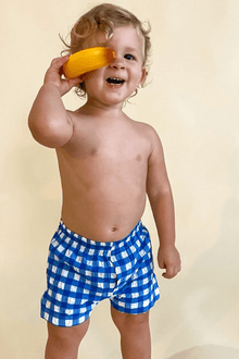 Kids | Boardshort | Blue Gingham