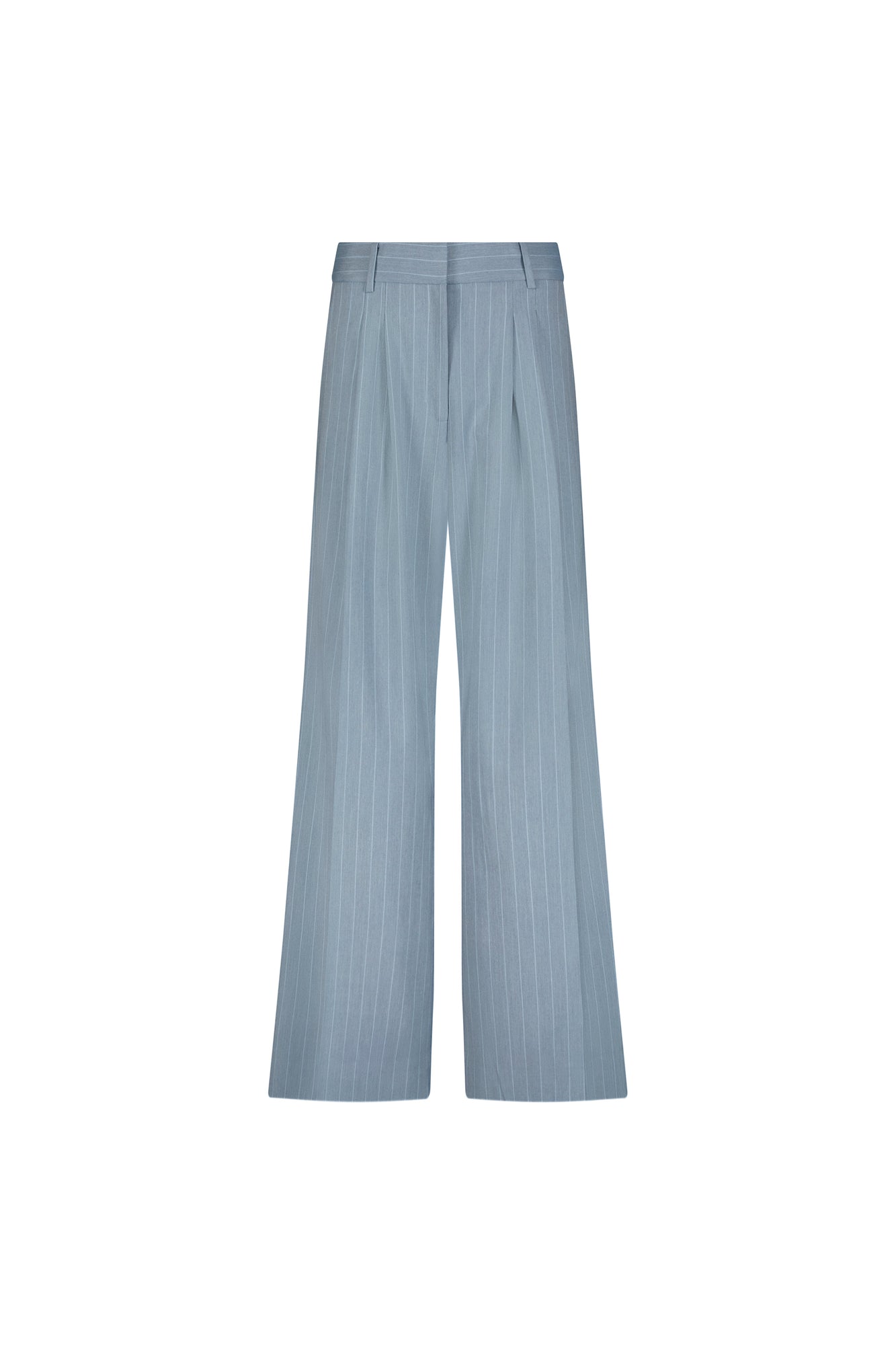 Striped Wide Leg Trousers | Blue Stripe