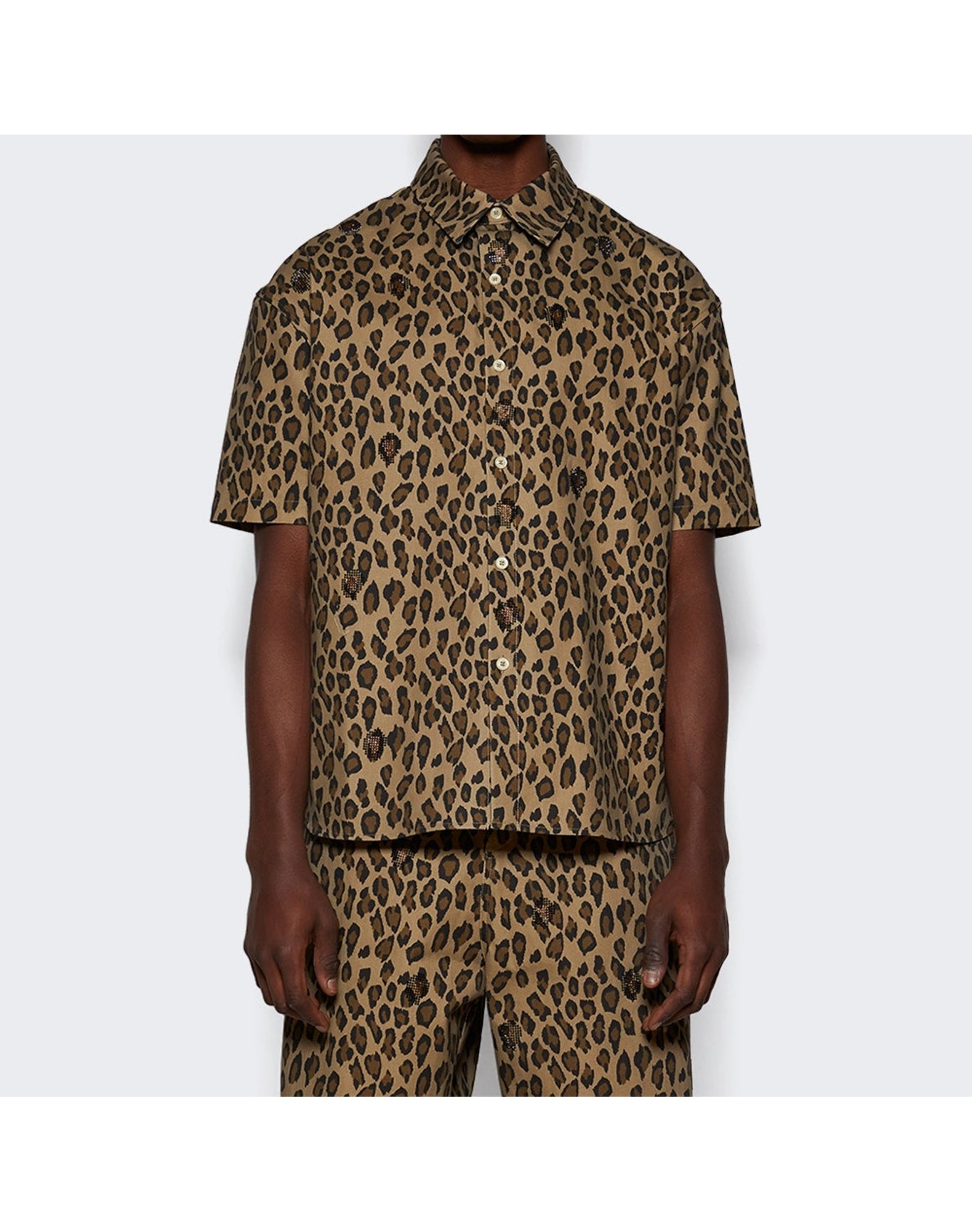 Bluemarble | Men | Shortsleeve Shirt | Leopard Print