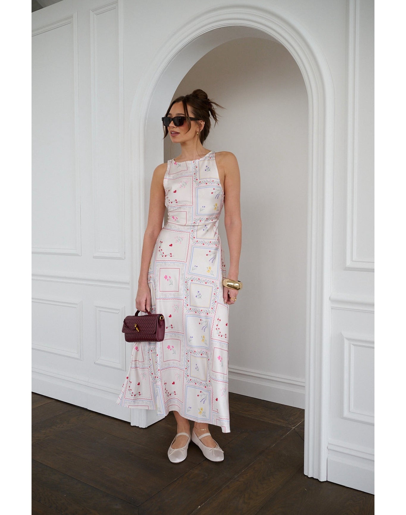 Boat Neck Slip Dress | Ivory