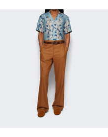 Bode | Men | Bamboo Forest Short Sleeve Shirt | Blue