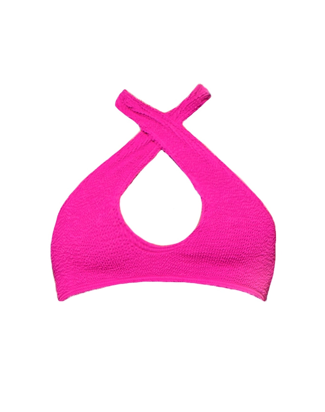 Bond-Eye | Women | Car Crop Eco Bikini Top | Bright Pink