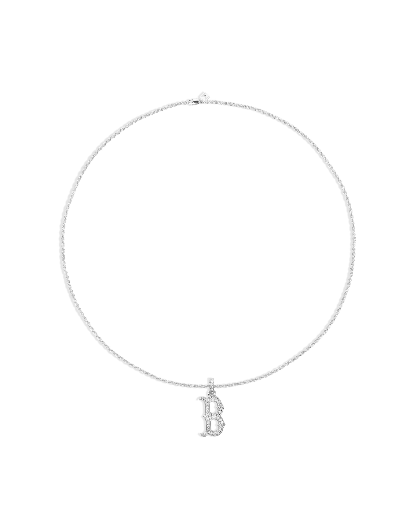 Boston Red Sox Large Iced Out Pendant Necklace | Gold Vermeil and Sterling Silver