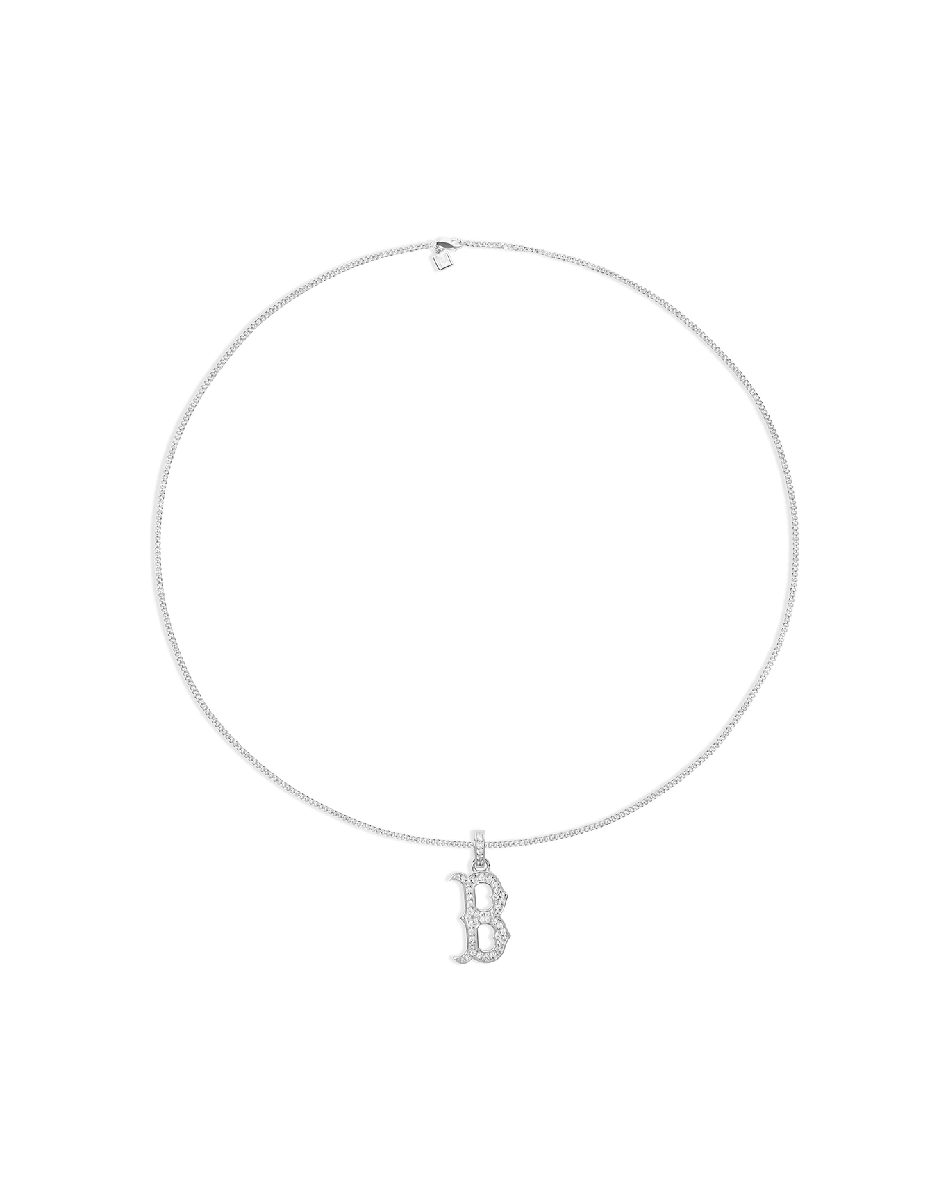 Boston Red Sox Large Iced Out Pendant Necklace | Gold Vermeil and Sterling Silver