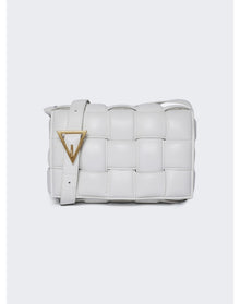 Bottega Veneta | Women | Intreccio Crossbody Bag | Chalk x Gold