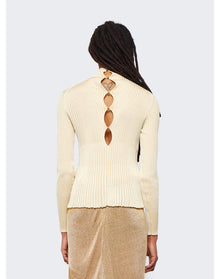 Bottega Veneta | Women | Light Viscose Plissé Sweater | Camomile