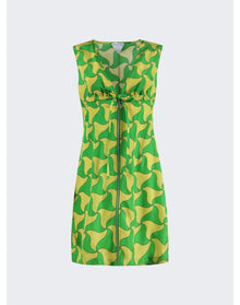 Bottega Veneta | Women | Wavy Triangle Print Dress | Parakeet x Kiwi