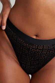 Eyelet Lace French Cut Brief | Black