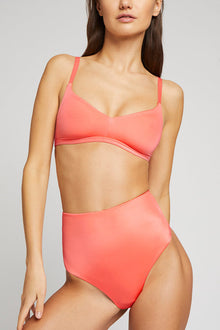 Glace High-Waist Thong | Coral