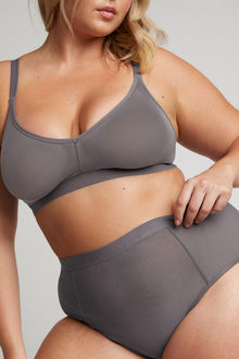 Sieve High-Waist Brief | Graphite