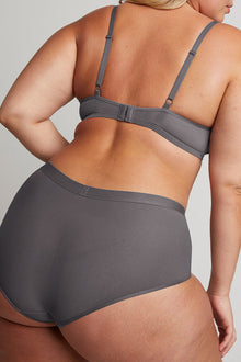 Sieve High-Waist Brief | Graphite