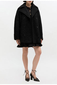 Boucle Midi Coat | Black