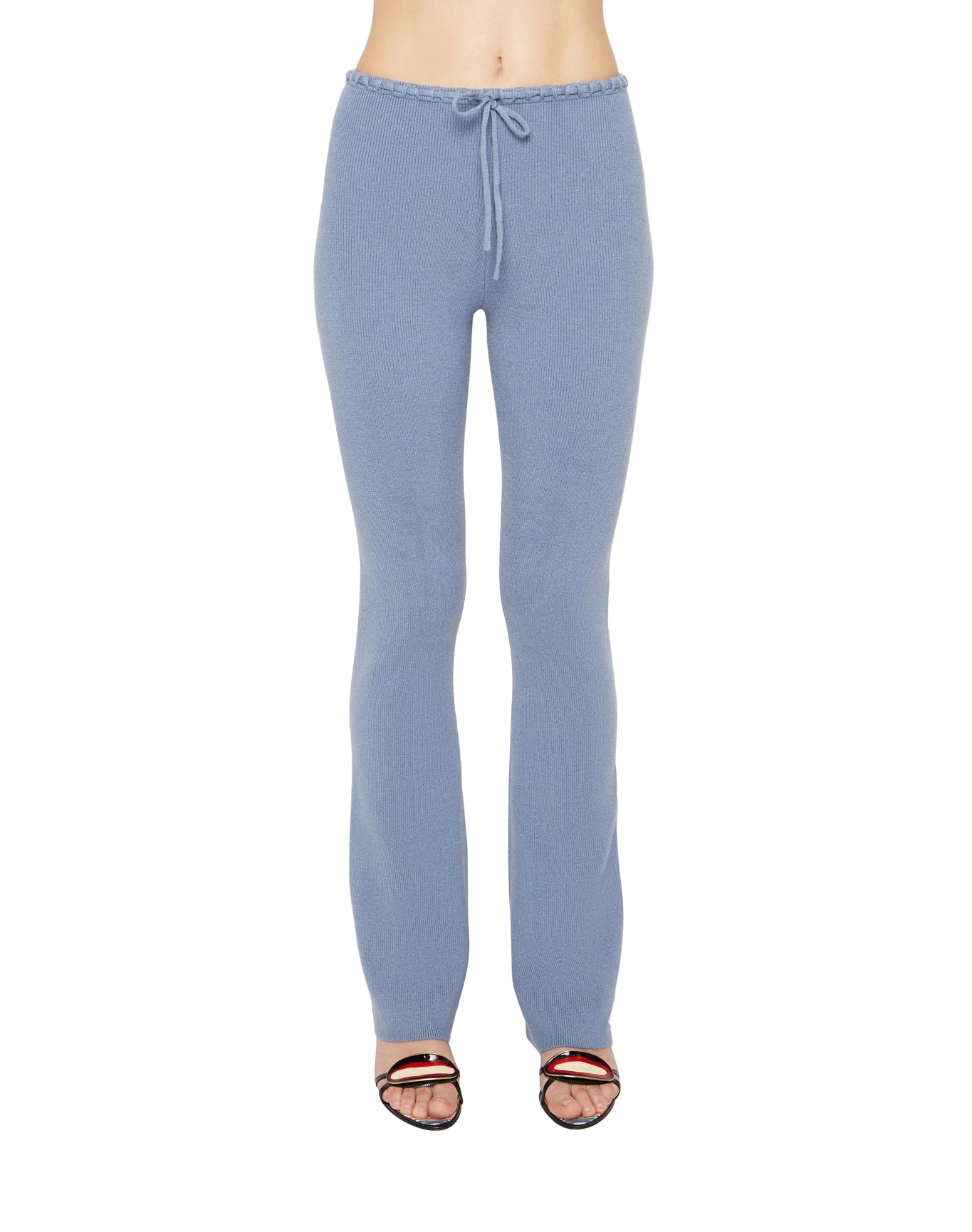 Bow Knit Pants | Denim Blue