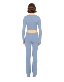 Bow Knit Sweater | Denim Blue