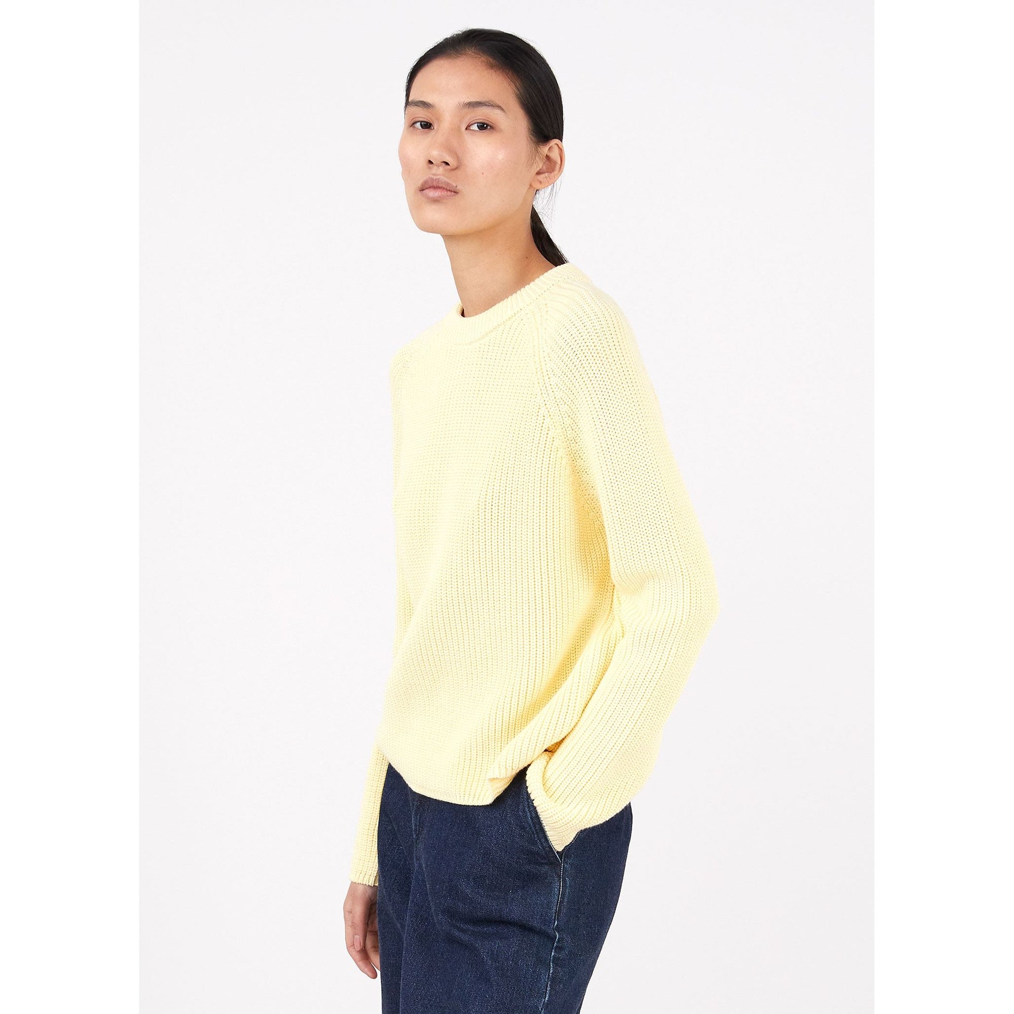 Boxy Crew Neck Jumper | Women | Lemon