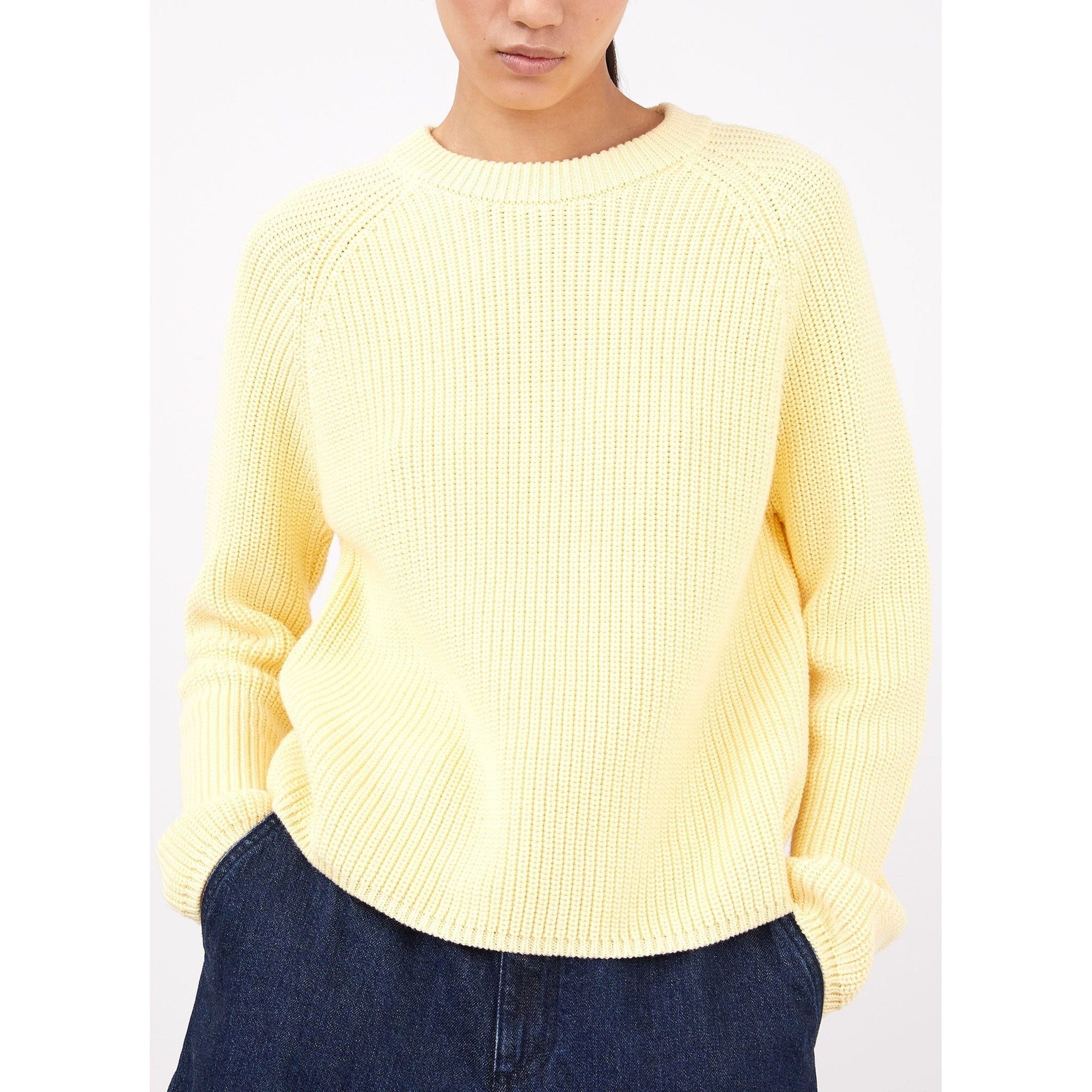 Boxy Crew Neck Jumper | Women | Lemon