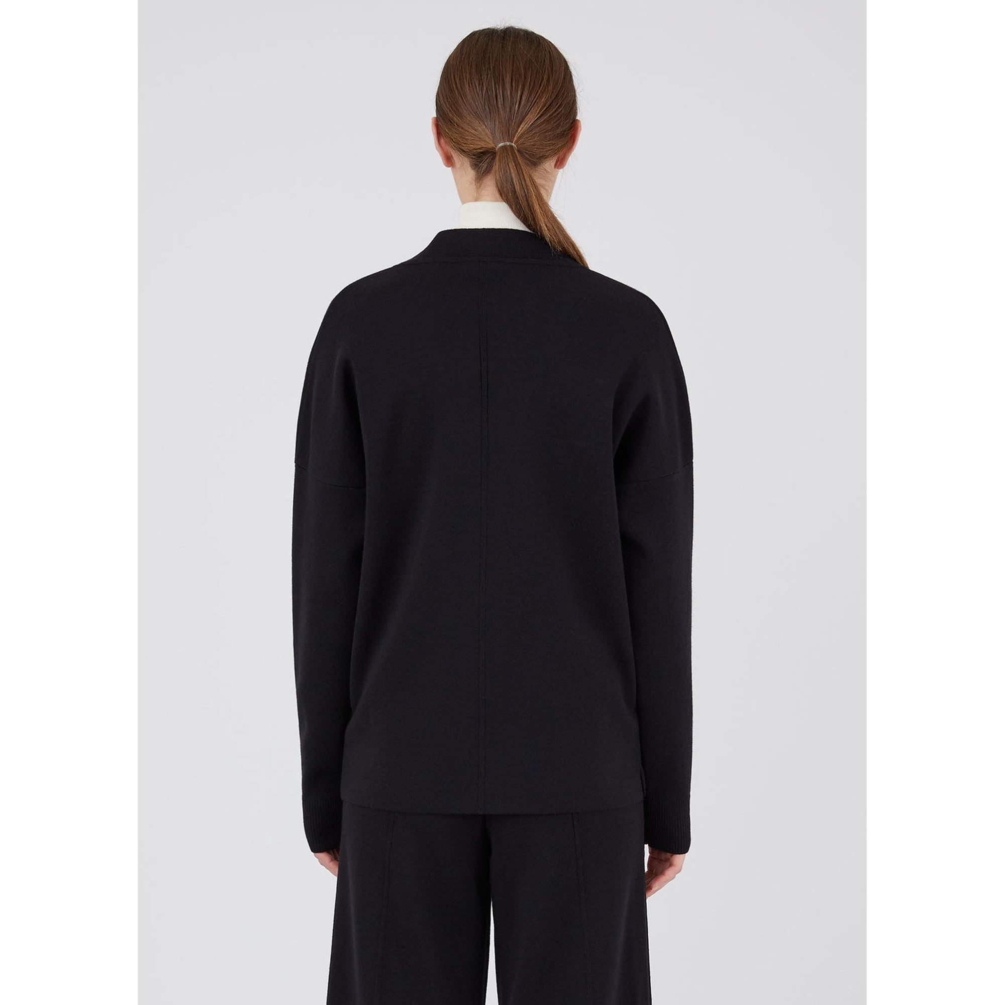 Boxy Merino Cardigan | Women | Black