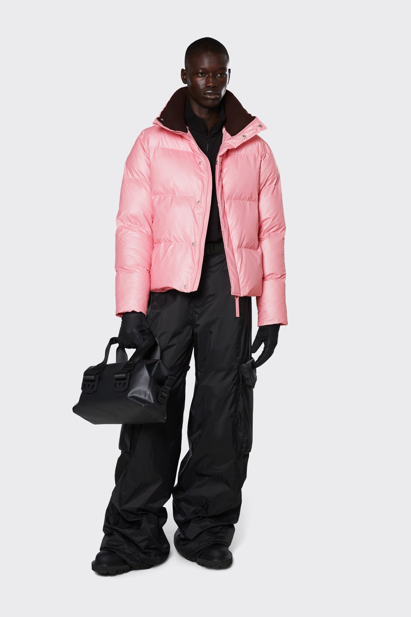 Unisex | Boxy Puffer Jacket | Pink Sky