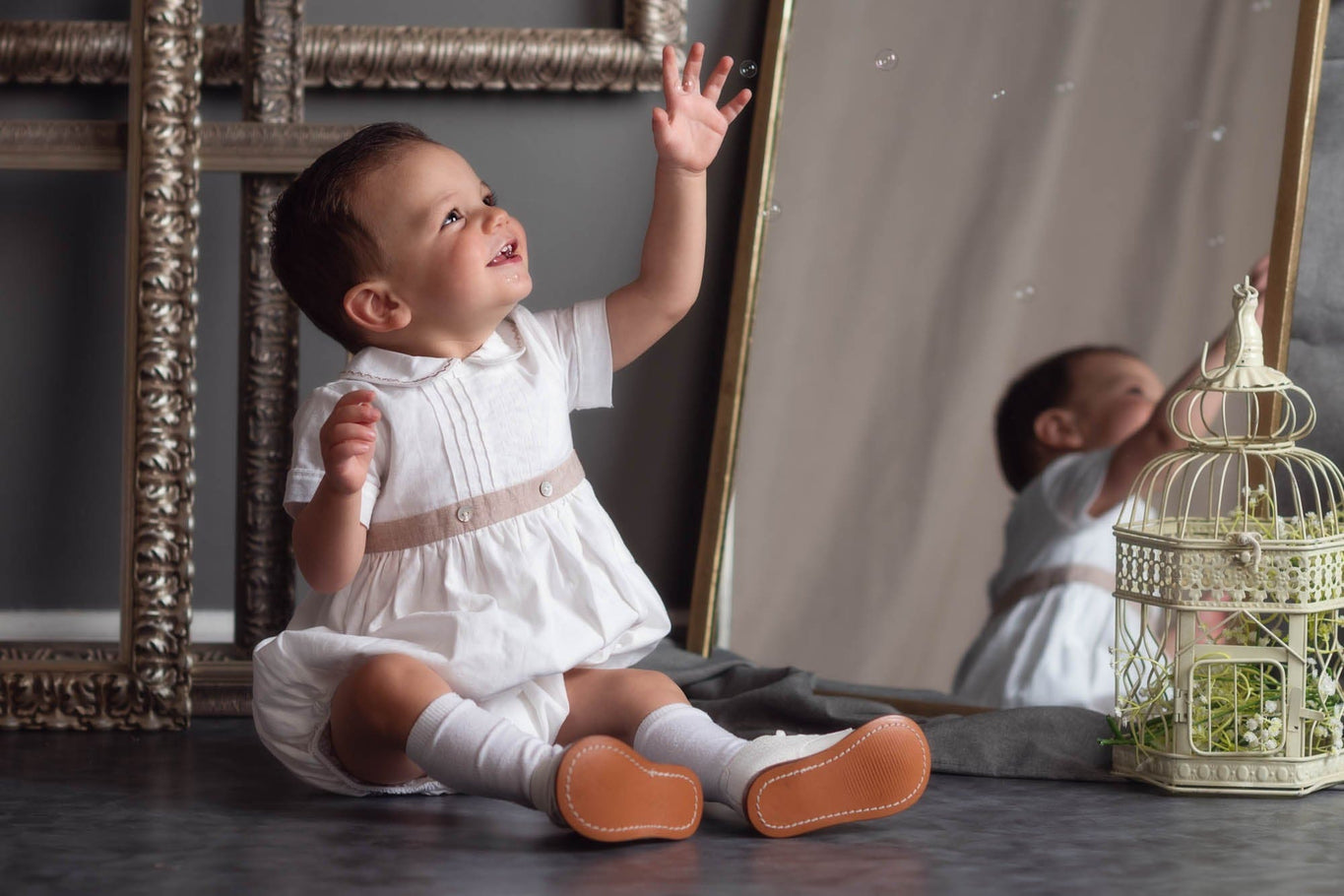 Boy | Ashton Linen Romper | White