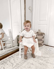 Boy | Ashton Linen Romper | White