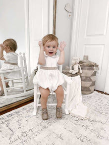 Boy | Ashton Linen Romper | White