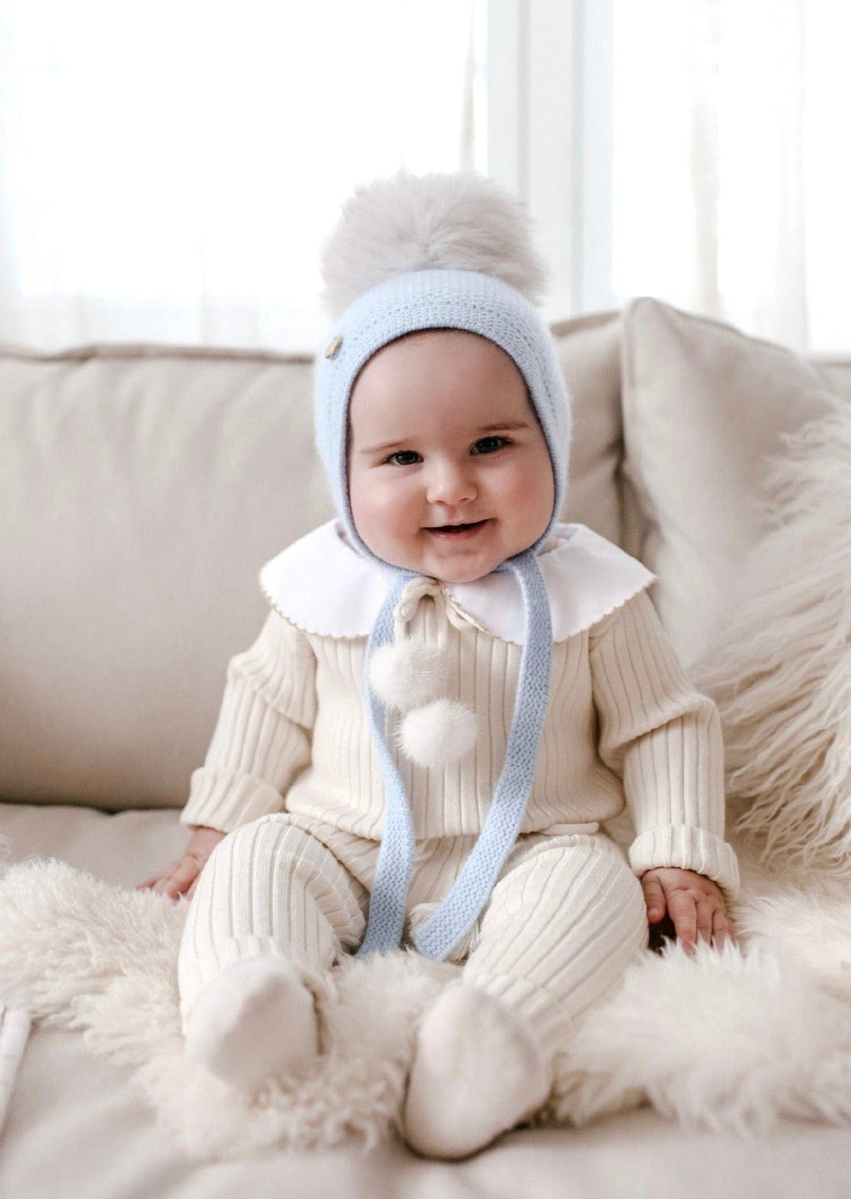 Boy | Ruby Ribbed Angora Cream Two Piece Set | Beige