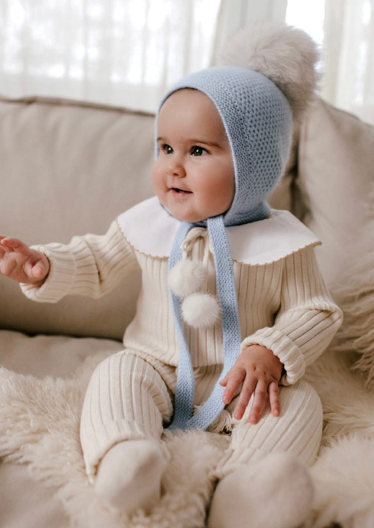 Boy | Ruby Ribbed Angora Cream Two Piece Set | Beige