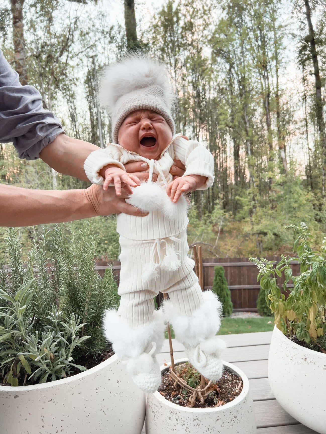 Boy | Ruby Ribbed Angora Cream Two Piece Set | Beige