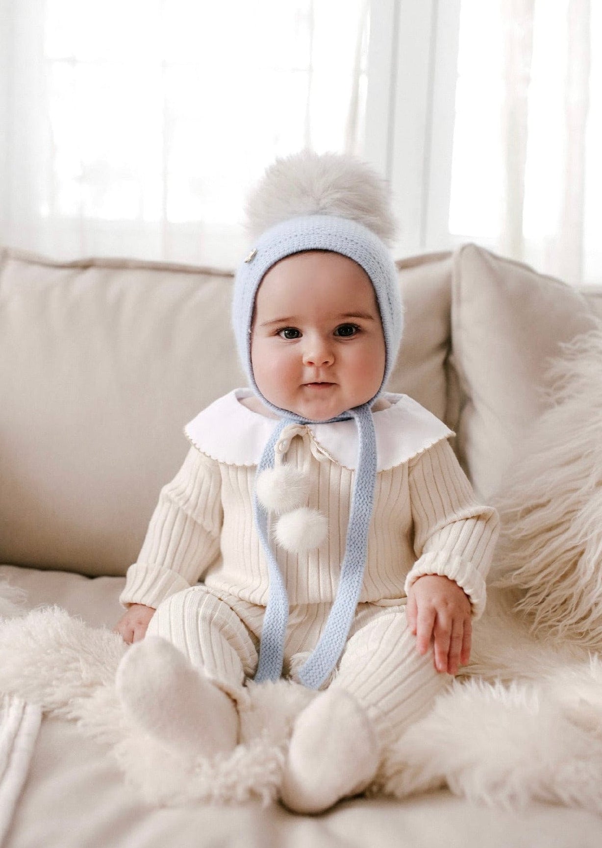 Boy | Ruby Ribbed Angora Cream Two Piece Set | Beige