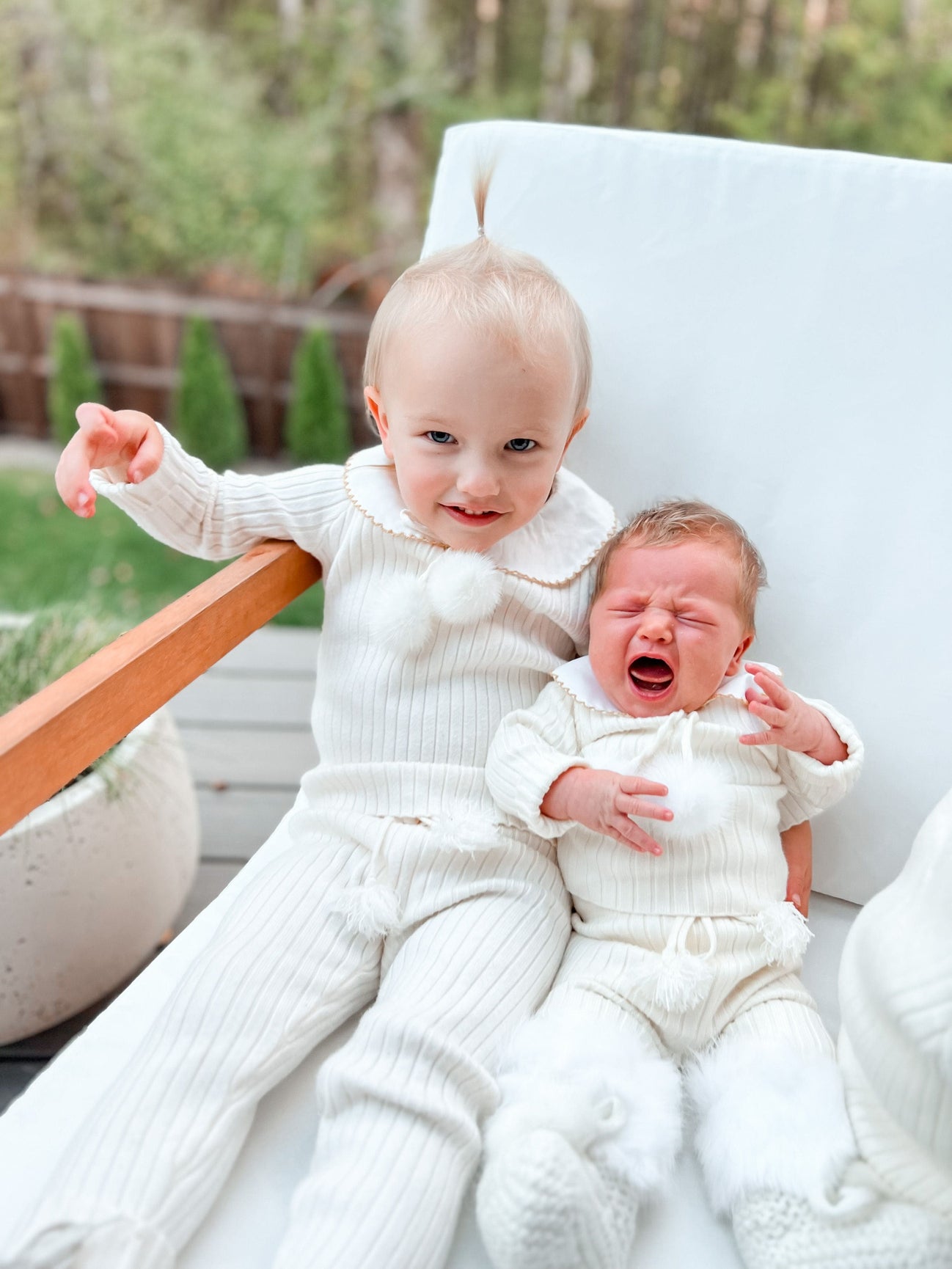 Boy | Ruby Ribbed Angora Cream Two Piece Set | Beige