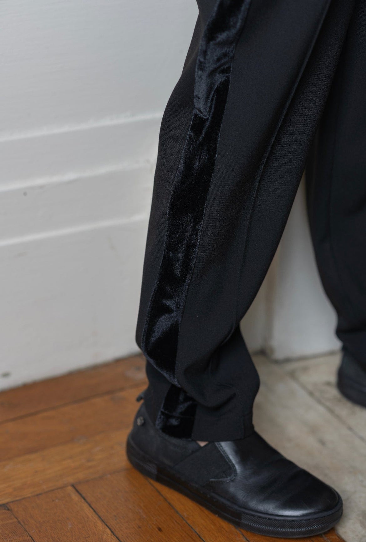 Boy | Tuxedo Shirt and Pants Set | White x Black