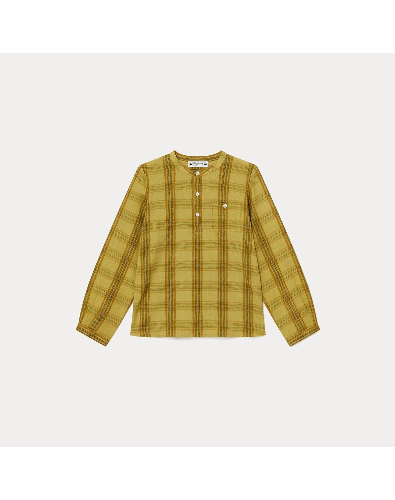 Boys | Henley Neck Shirt | Acid Yellow