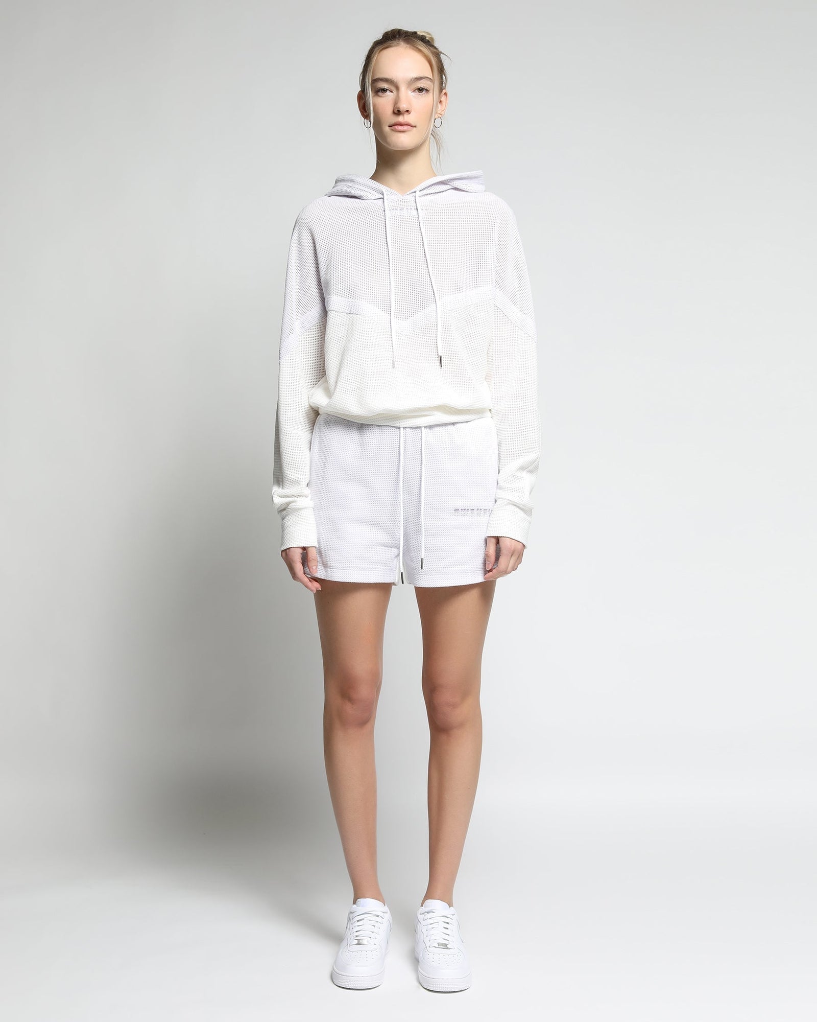 Womens | Breathe Mesh Color Block Shorts | White/Lavender